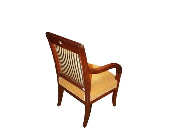 Poltrona Francese del 1800 Stile Direttorio in legno di Mogano