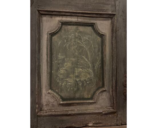 PTL683 - Porta in pioppo laccato, epoca '700, luce cm L 96 x H 220