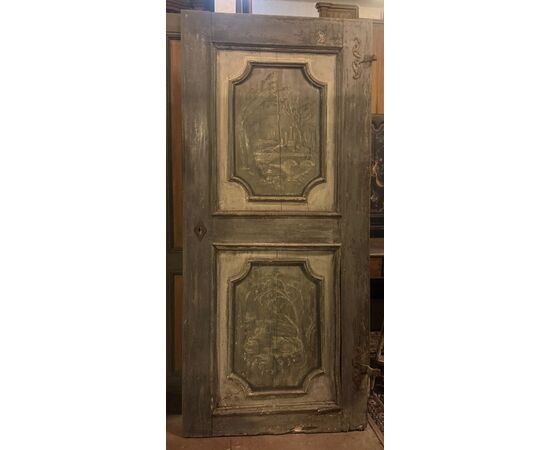 PTL683 - Porta in pioppo laccato, epoca '700, luce cm L 96 x H 220