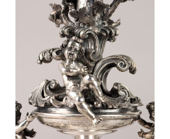 Lampada in Argento Manifattura Danilo Rossi Milano