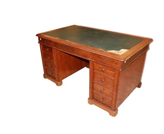 Scrivania Stile Luigi Filippo con Colonne e Cassetti