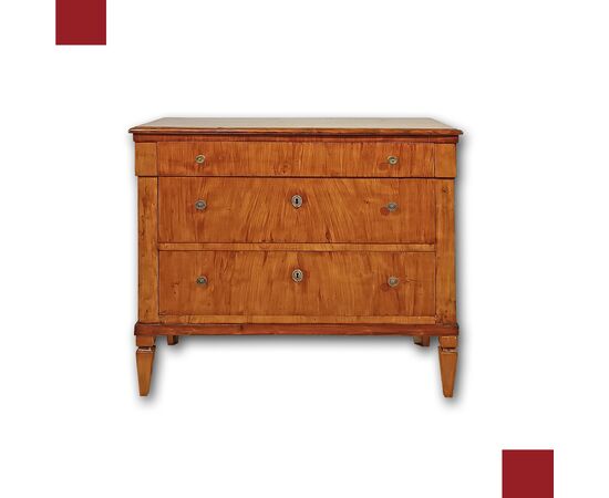 CASSETTONE TOSCANO NEOCLASSICO IN CILIEGIO FINE XVIII SECOLO 