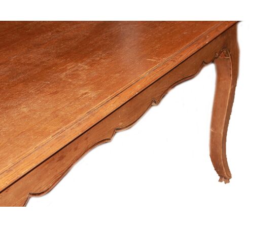 Tavolo francese stile Provenzale di fine 1800 in legno di rovere