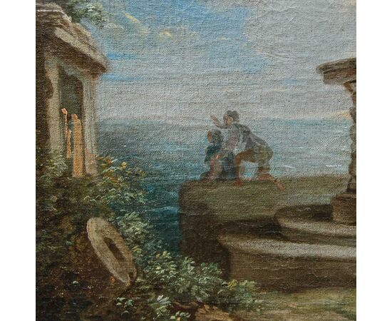 Andrea Locatelli ( Roma, 1695 – 1741), Capriccio architettonico con rovine