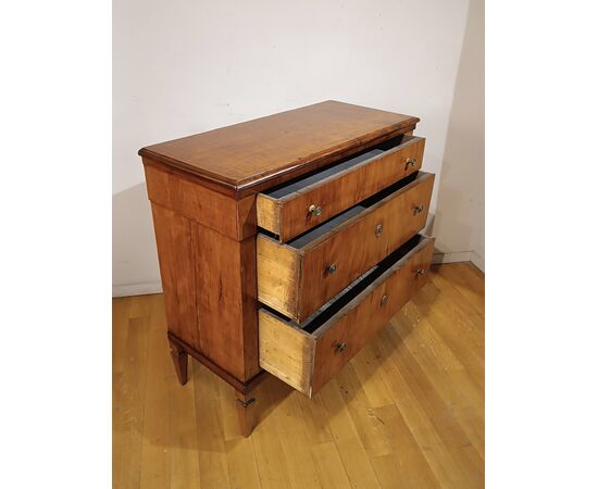 CASSETTONE TOSCANO NEOCLASSICO IN CILIEGIO FINE XVIII SECOLO 