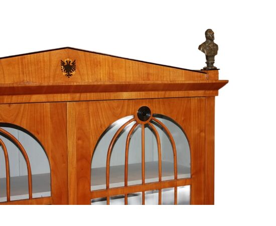 Vetrina Russa Stile Biedermeier in legno di Betulla inizio 1800