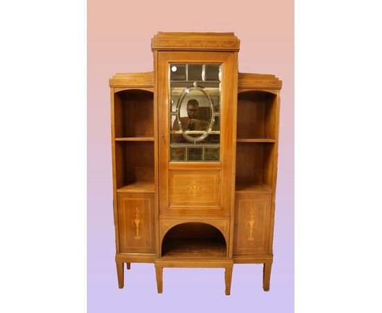 Antica vetrinetta Nord Europa del 1800 stile Biedermeier