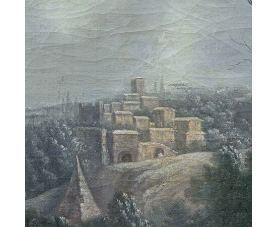 Francesco Foschi (Ancona, 1710 – Roma, 1780), Veduta fantastica invernale con rovine