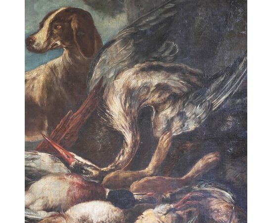 Giovanni Crivelli detto il Crivellino; Milano - Parma 1760, Scena di caccia, olio su tela