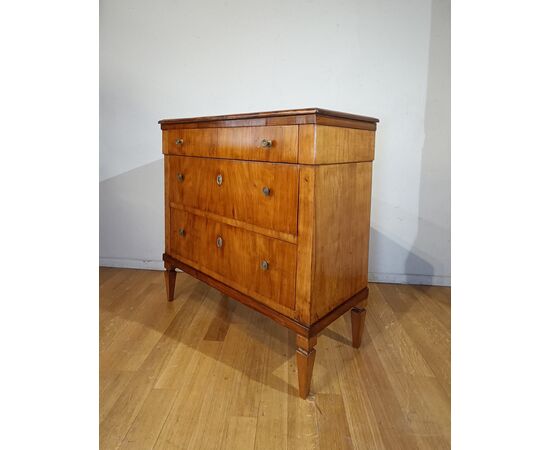 CASSETTONE TOSCANO NEOCLASSICO IN CILIEGIO FINE XVIII SECOLO 