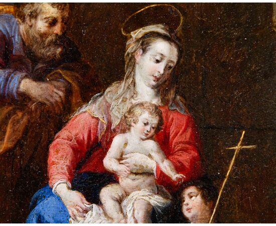 Bottega di Bartholomeus Breenbergh (Deventer, 1598 - Amsterdam, 1657), Sacra Famiglia con San Giovannino