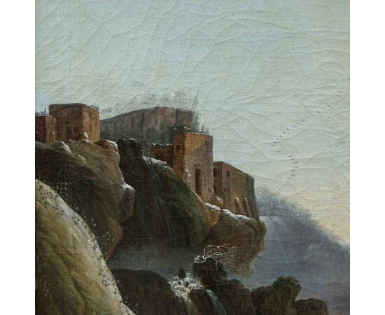 Francesco Foschi (Ancona, 1710 – Roma, 1780), Veduta fantastica invernale con rovine