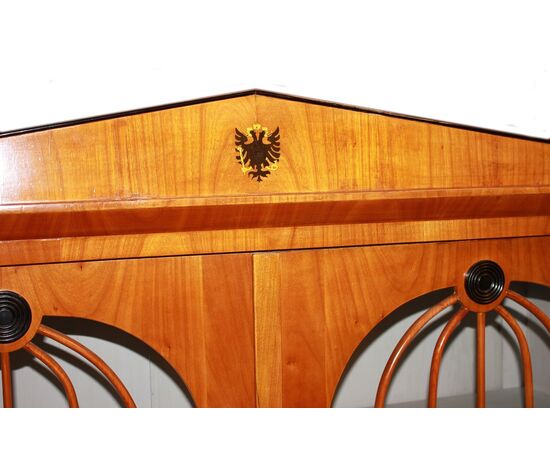 Vetrina Russa Stile Biedermeier in legno di Betulla inizio 1800