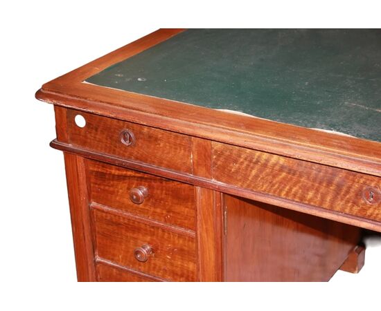 Scrivania Stile Luigi Filippo con Colonne e Cassetti
