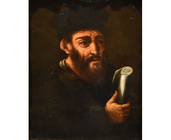 Ritratto dell'alchimista Morieno Romano, Pittore manierista fiammingo XVII secolo