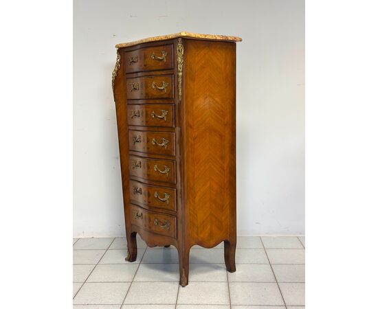 SETTIMANALE SAGOMATO INTARSIATO EPOCA 800. NAPOLEONE III RESTAURATO