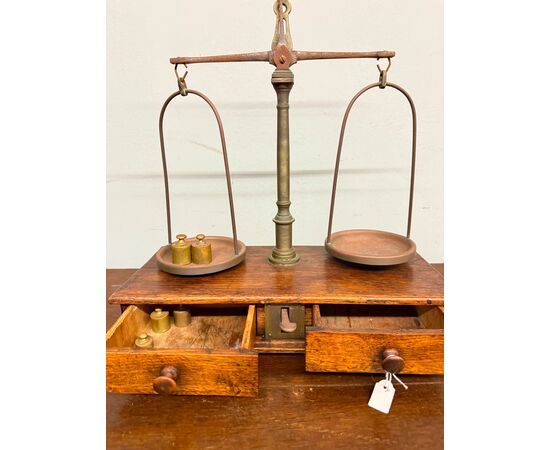 Antica bilancia da farmacista '800, 46x36 cm