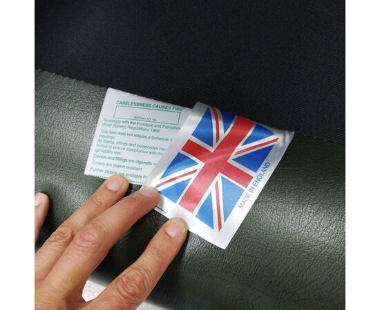 Coppia di poltrone chesterfield Queen Anne nuova inglese originale verde 