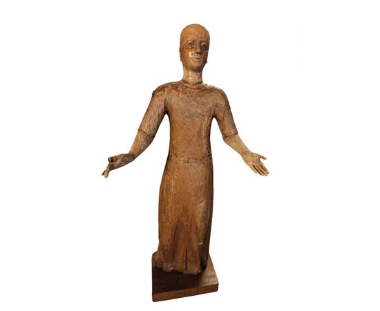 Raro manichino in legno policromo XVII secolo