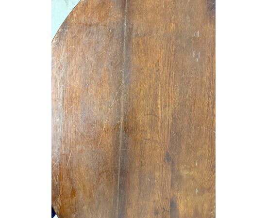 Antica console mezzaluna in castagno Luigi Filippo, metà '800, 71x106x52 cm, Umbria