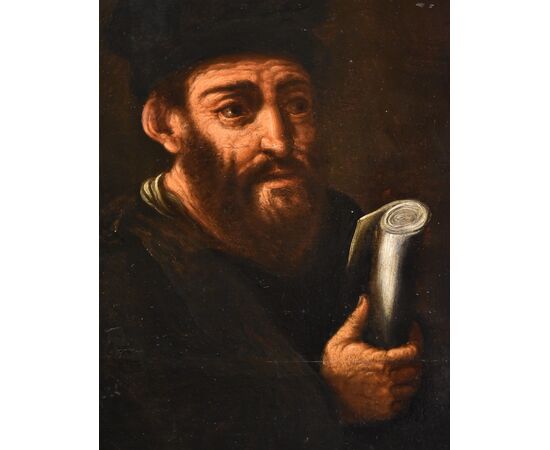 Ritratto dell'alchimista Morieno Romano, Pittore manierista fiammingo XVII secolo