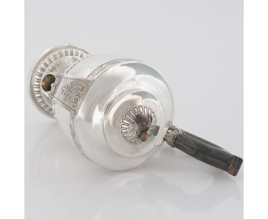 Caffettiera in argento sterling Giorgio IV, Paul Storr, Londra, 1823