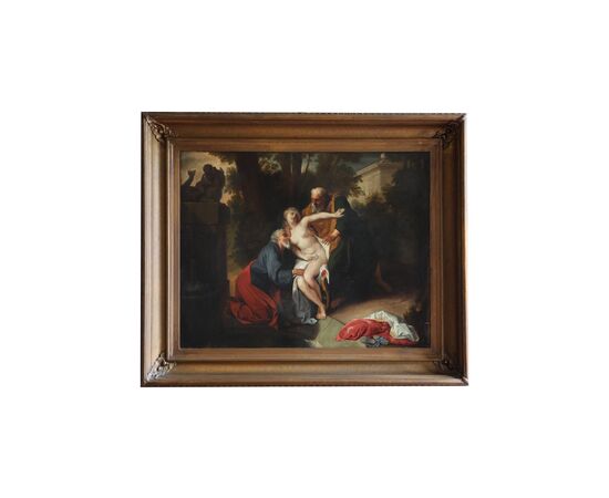 Scuola Francese; Susanna e i vecchioni, XVIII secolo, olio su tela