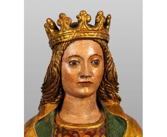 Santa Caterina di Alessandria scultura lignea policroma e dorata