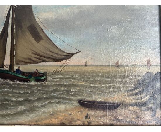 Scena di mare dell'800