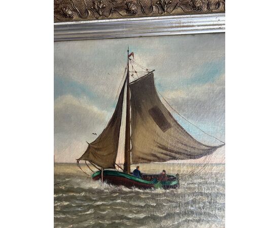 Scena di mare dell'800