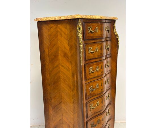 SETTIMANALE SAGOMATO INTARSIATO EPOCA 800. NAPOLEONE III RESTAURATO