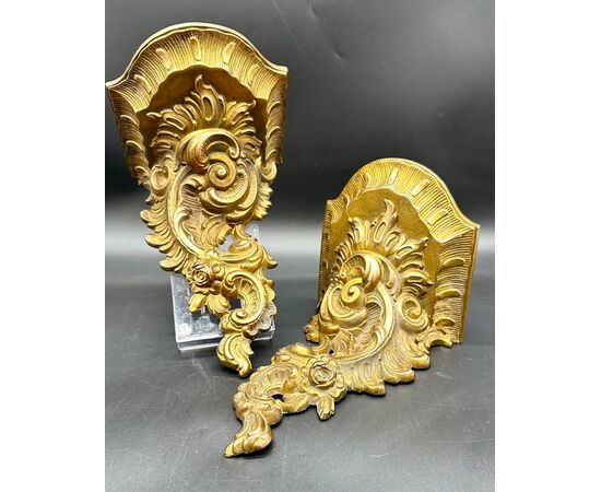 Coppia di mensole in bronzo - XIX sec. 