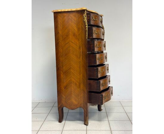 SETTIMANALE SAGOMATO INTARSIATO EPOCA 800. NAPOLEONE III RESTAURATO