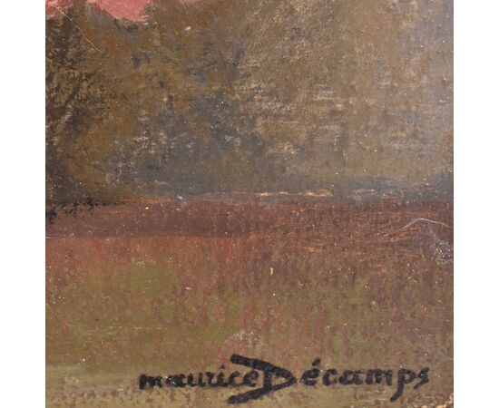 QUADRI ANTICHI, ART DECO, NATURA MORTA CON FIORI DI GAROFANI, OLIO SU TELA, XX SECOLO. (QF663)