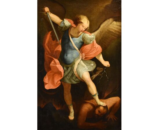 L’Arcangelo Michele, Guido Reni (Bologna 1575 - 1642) Bottega/Seguace di