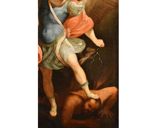 L’Arcangelo Michele, Guido Reni (Bologna 1575 - 1642) Bottega/Seguace di
