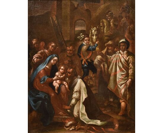 L’Adorazione dei Magi, Giovanni Stradano (Bruges 1523 - Firenze 1605) Bottega