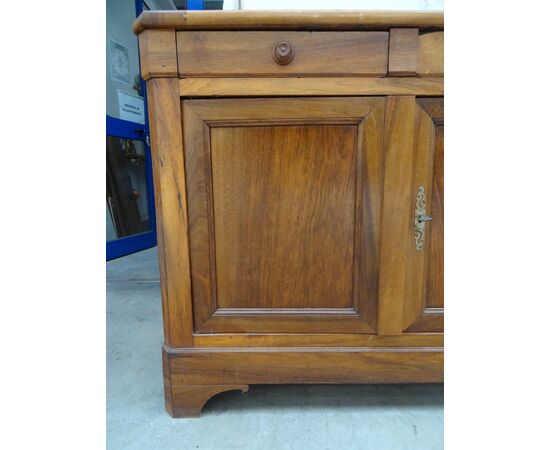 Credenza a tre porte in noce massello Luigi Filippo 1860 Francia