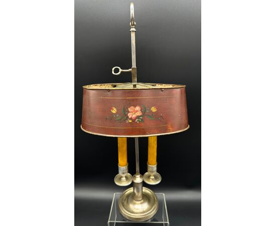 Lampada da scrivania Bouillotte, Francia - XIX sec.