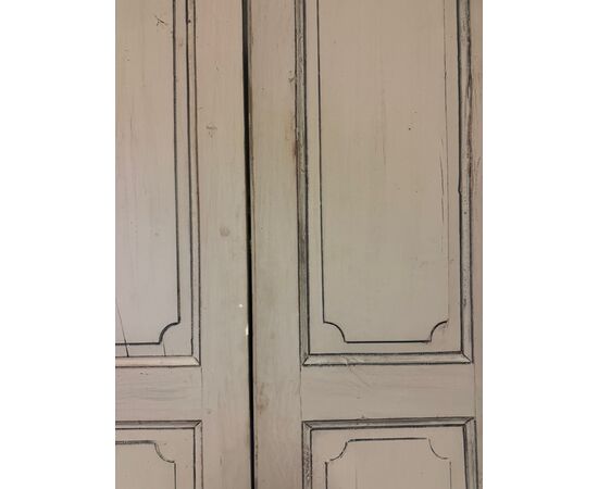 PTL703 - Porta laccate a due battenti bifacciale, epoca '800, misure cm L 92 x H 195
