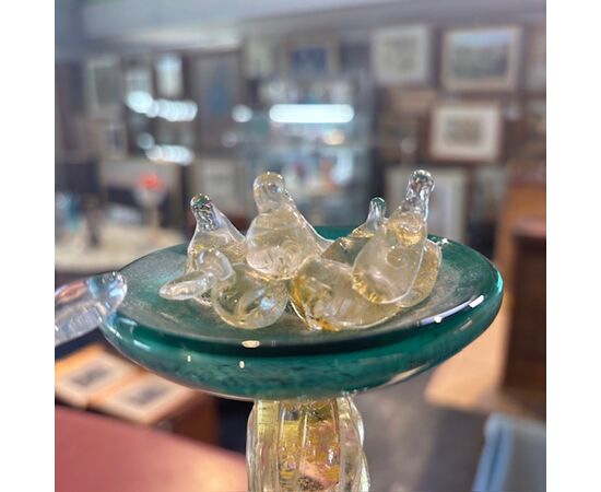 Figura di popolana in vetro Murano anni 40. Scultura fornace Salviati . H 34 strepitosa 
