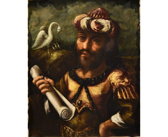 Ritratto dell'alchimista Geber, Pittore manierista fiammingo XVII secolo