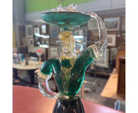 Figura di popolana in vetro Murano anni 40. Scultura fornace Salviati . H 34 strepitosa 