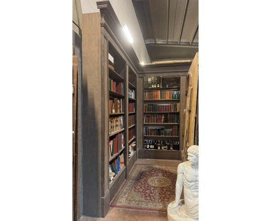 LIB88 - Libreria a giorno, epoca fine '700, misure cm L 350 x L 350 x H 315 x P 37