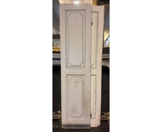PTL703 - Porta laccate a due battenti bifacciale, epoca '800, misure cm L 92 x H 195