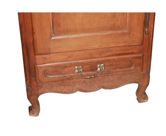 Piccolo Stipo Francese ad 1 Porta in Legno di Noce Provenzale