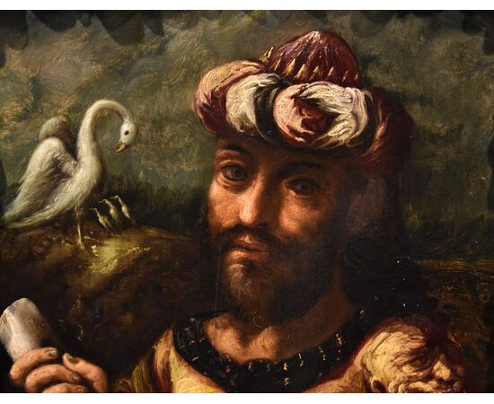Ritratto dell'alchimista Geber, Pittore manierista fiammingo XVII secolo