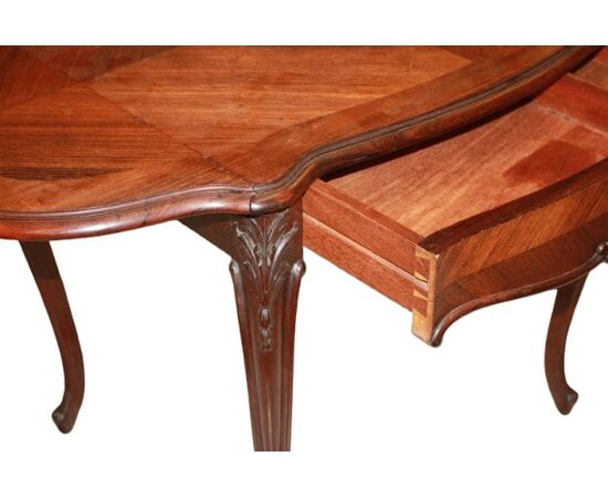Tavolino da salotto francese con Alette del 1800 in Legno di Palissandro