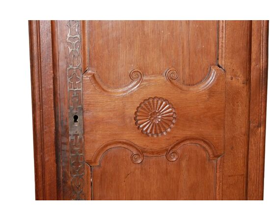 Piccolo Stipo Francese ad 1 Porta in Legno di Noce Provenzale