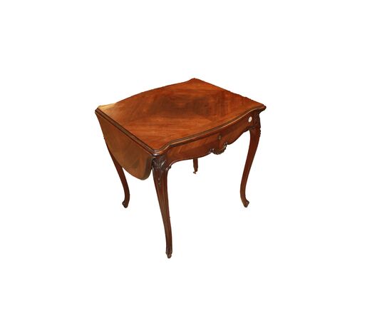 Tavolino da salotto francese con Alette del 1800 in Legno di Palissandro